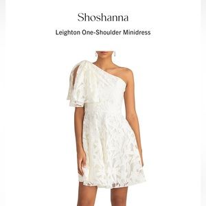 Shoshanna Leighton bow one shoulder dress